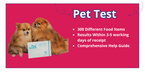 Pet Test. 300 Different Food Items. Results Within 3-5 working days of receipt. Comprehensive Help Guide.