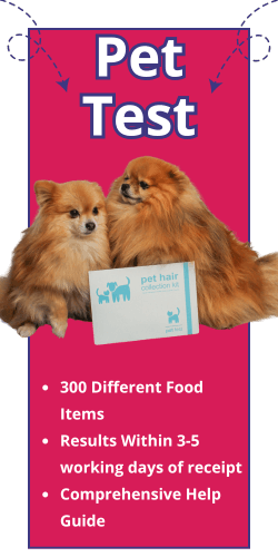 Pet Test. 300 Different Food Items. Results Within 3-5 working days of receipt. Comprehensive Help Guide.